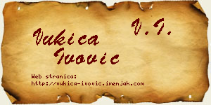 Vukica Ivović vizit kartica